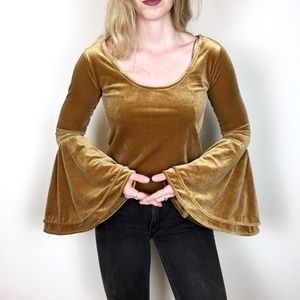 Torn By Ronny Kobo Sabrina Bell Sleeve Top